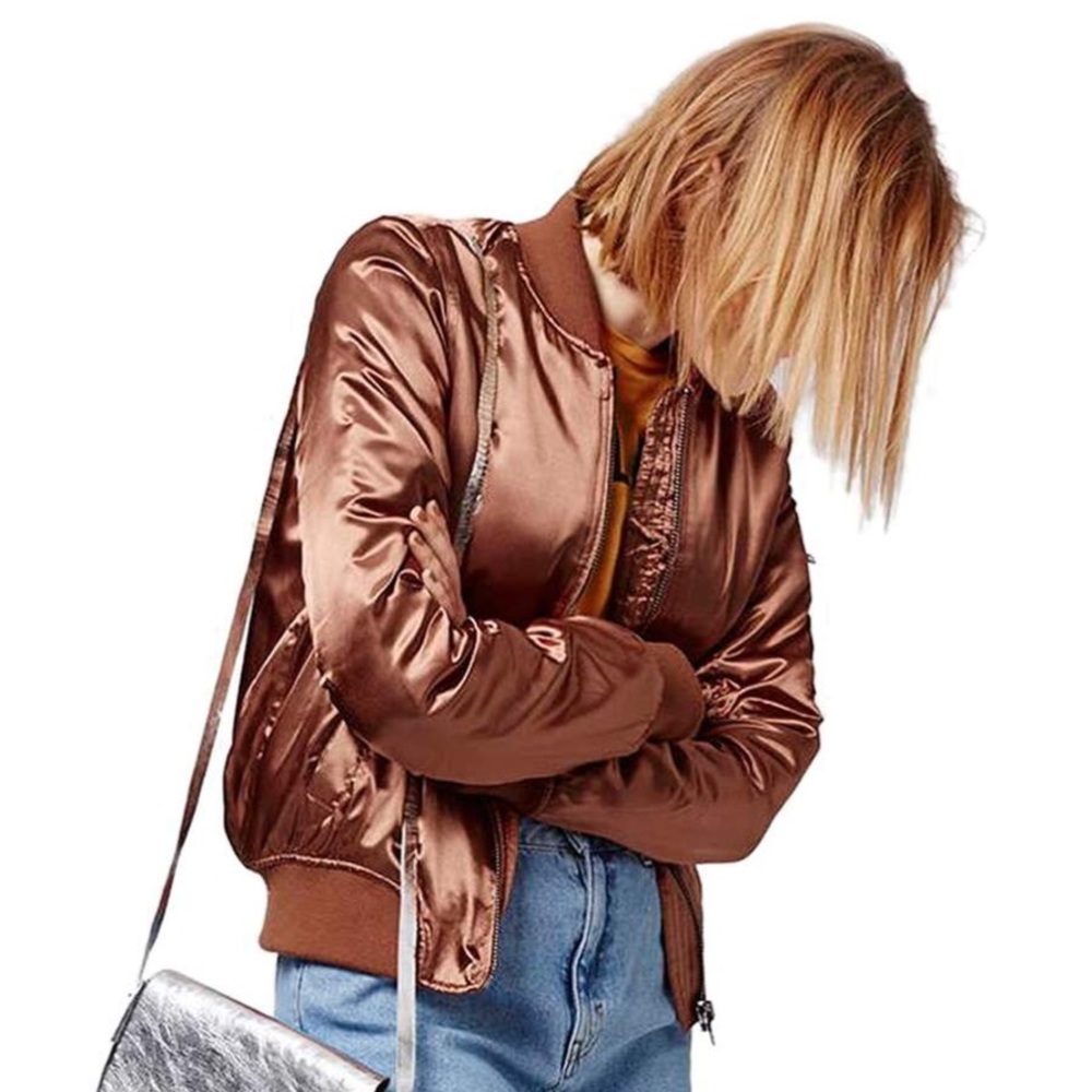 Topshop MA1 bomber jacket - rust